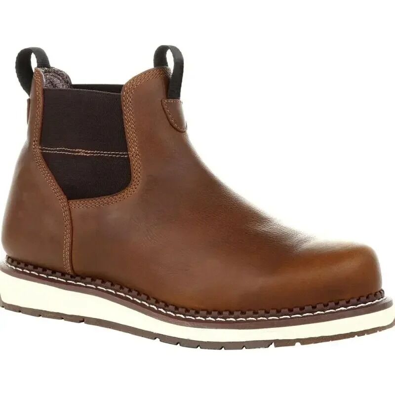 Bottes de travail compensées imperméables pour hommes