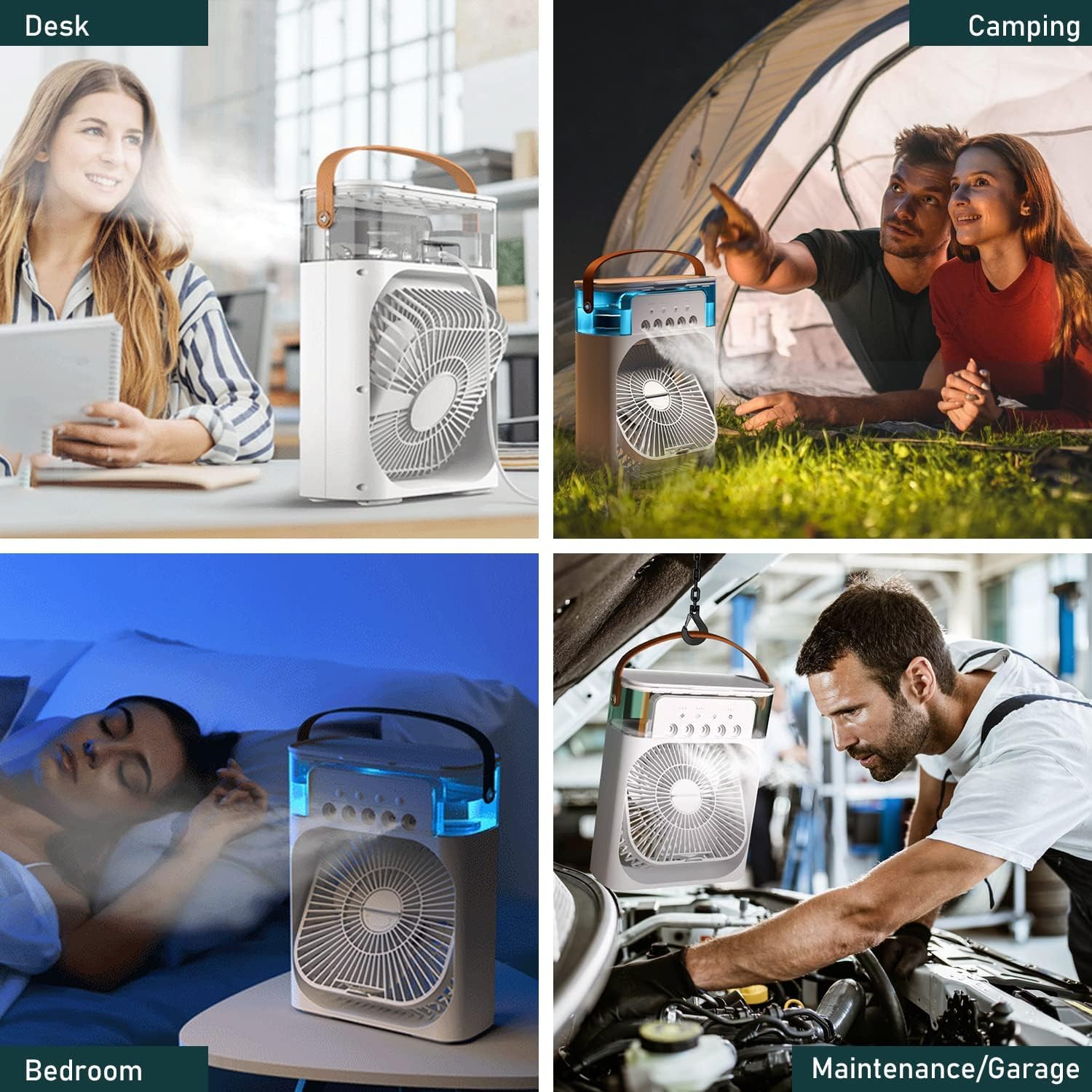 Ventilateur humidificateur portable utilisable partout
