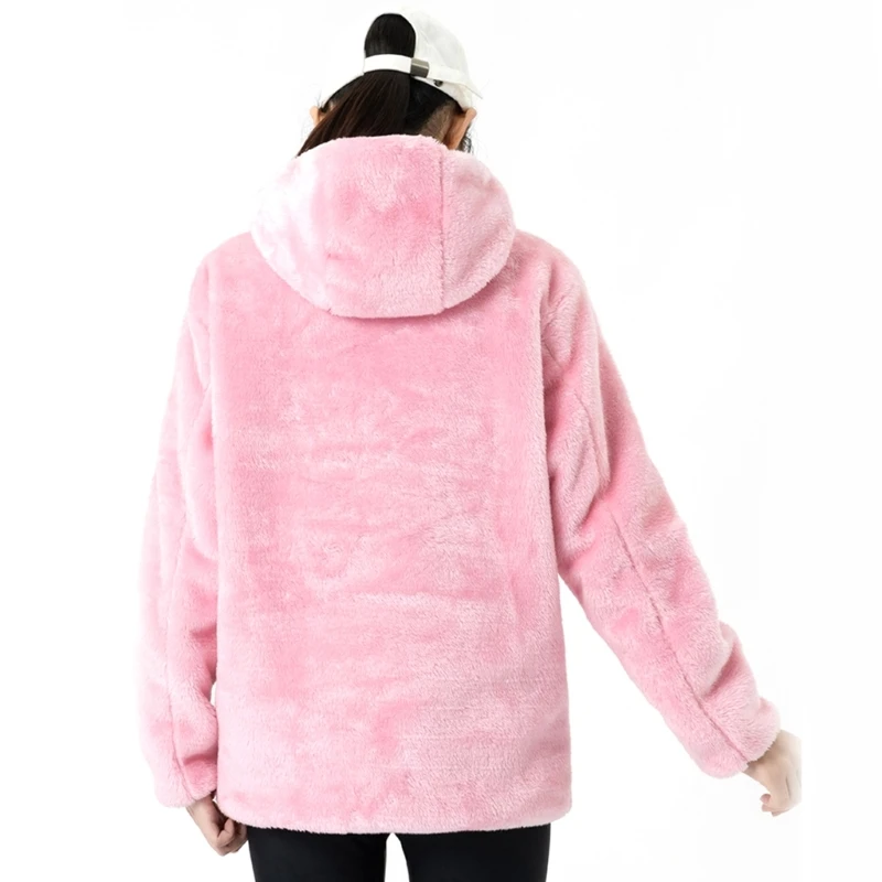 Vibe rose Hoodie chauffant en peluche – Image 6