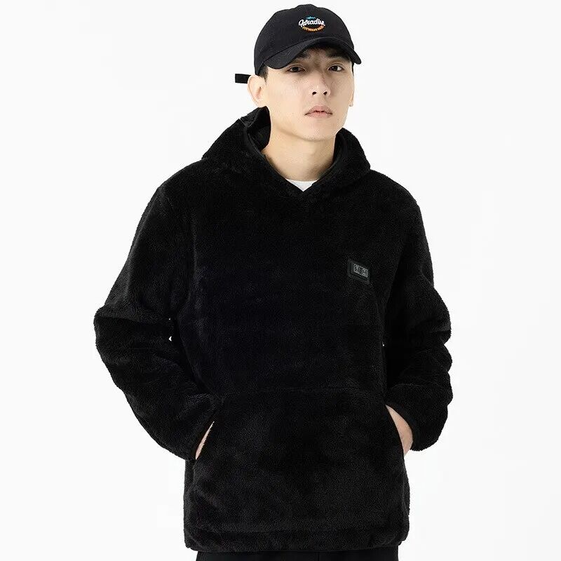Vibe rose Hoodie chauffant en peluche – Image 3
