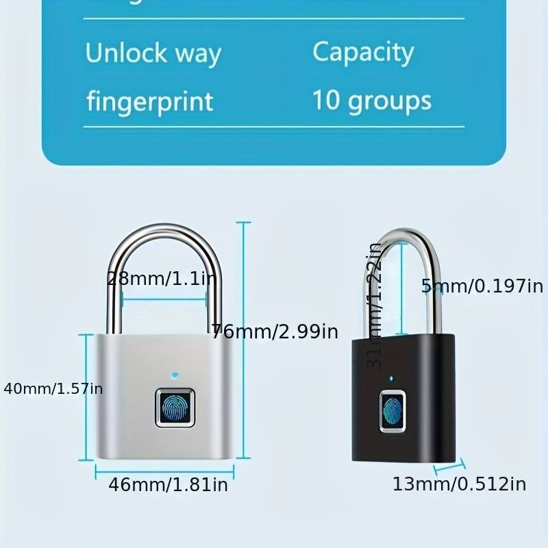Cadenas intelligent avec verrouillage par empreinte digitale – Image 8