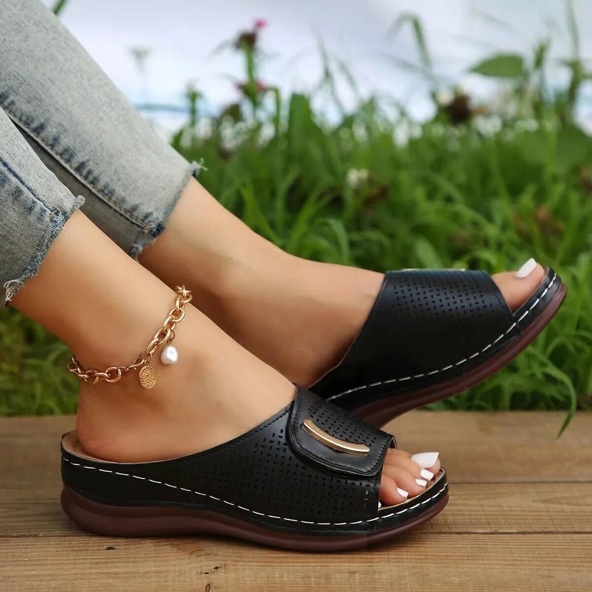 Sandales Compensées Confortables – Image 8