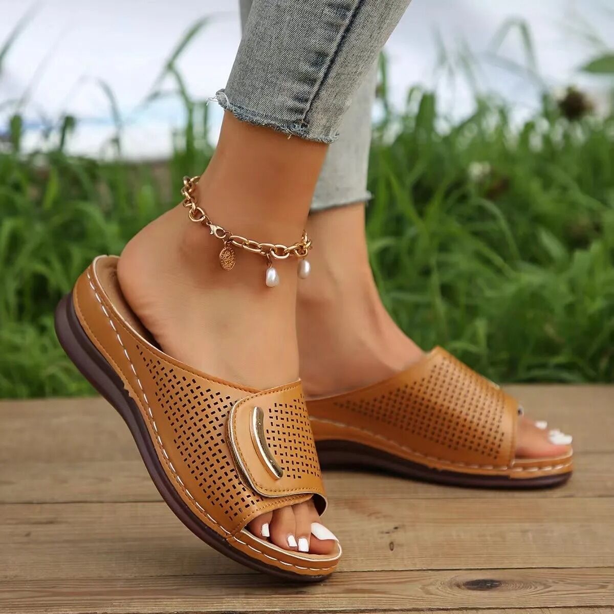 Sandales Compensées Confortables – Image 7