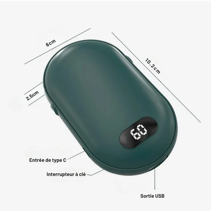 Mini chauffe-mains USB et chargeur 2 en 1 – Image 6