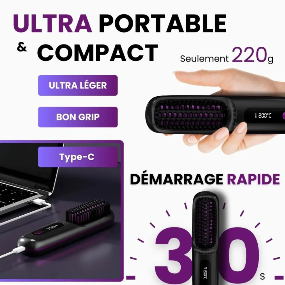BellaBrush Pro Sotrends brosse lissante sans fil – Image 8