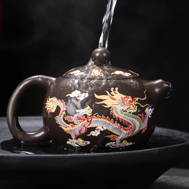 ClayPurple théière dragon phenix change de couleur avec la chaleur – Image 9