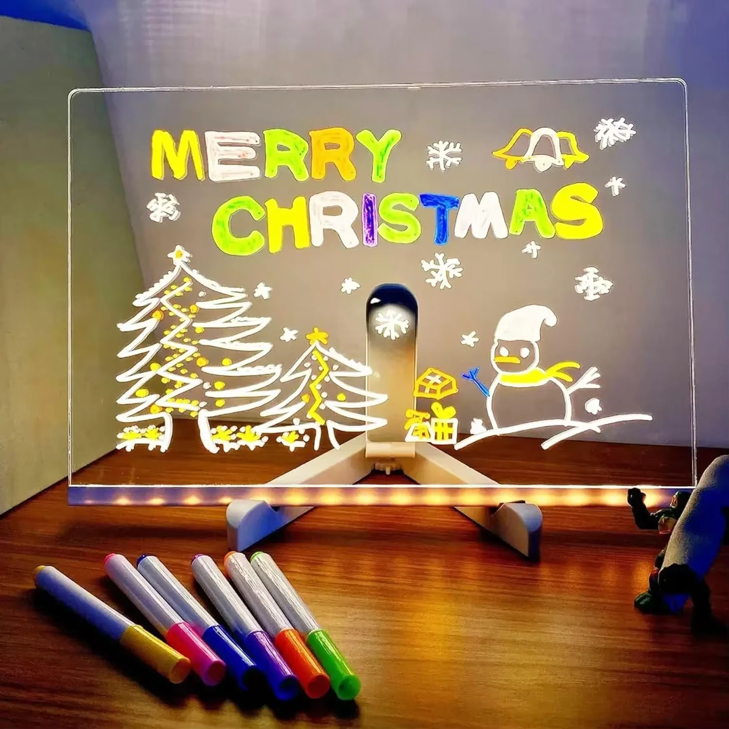 Lumiboard tableau Lumineux LED stylo 7 Couleurs effacable avec support réglable – Image 6