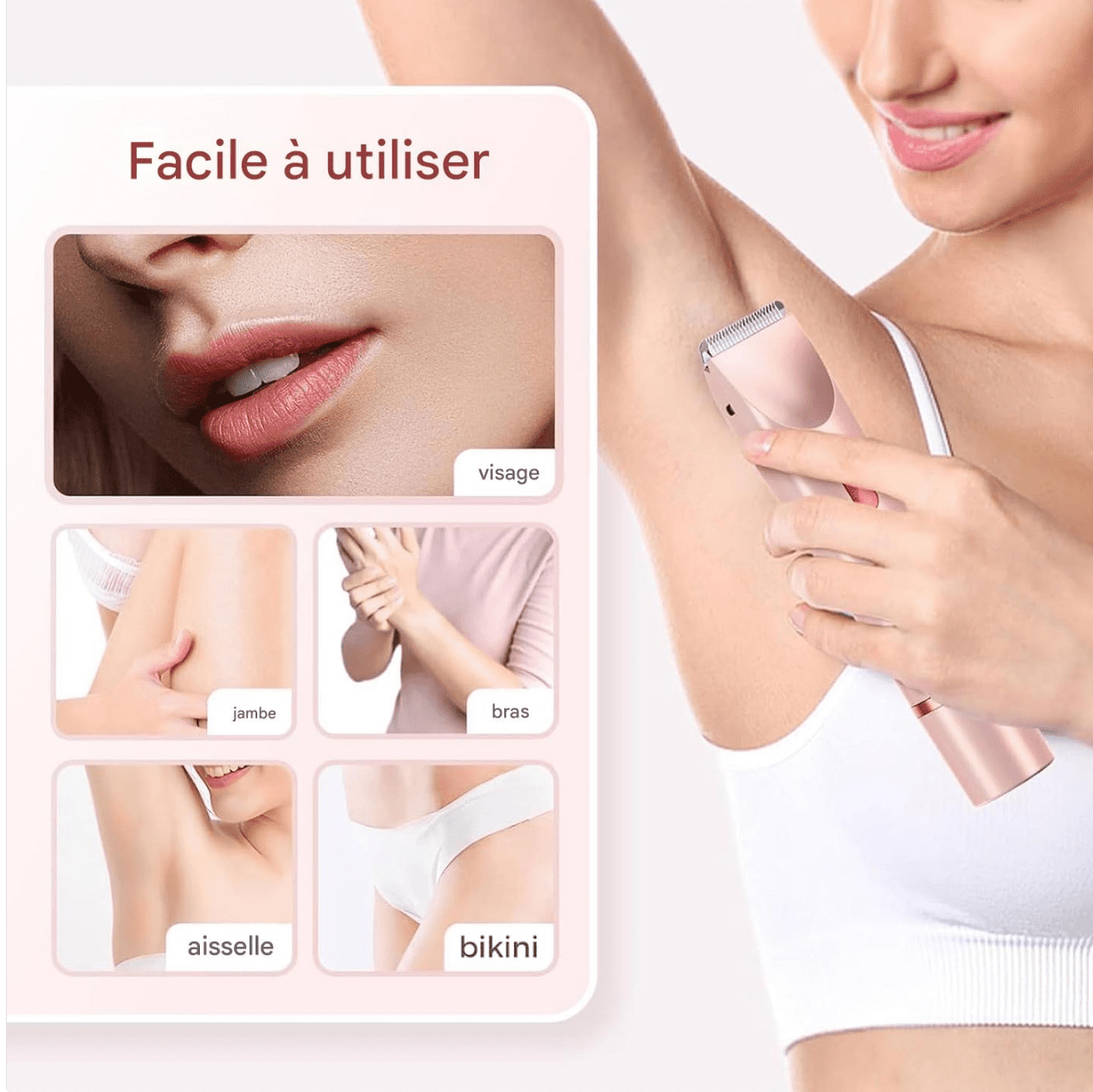 SilkyGlow Rasoir intime femme 2 en 1 – Image 7