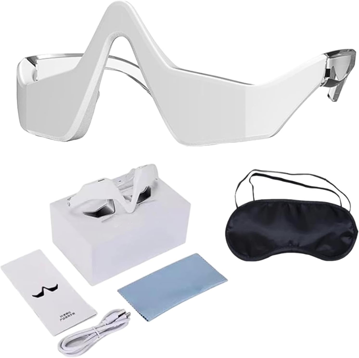 Renewa EyeLift lunettes de massage EMS lumière rouge soin des yeux vachettes foncées gonflements réduction de la fatigue oculaire relaxant – Image 6