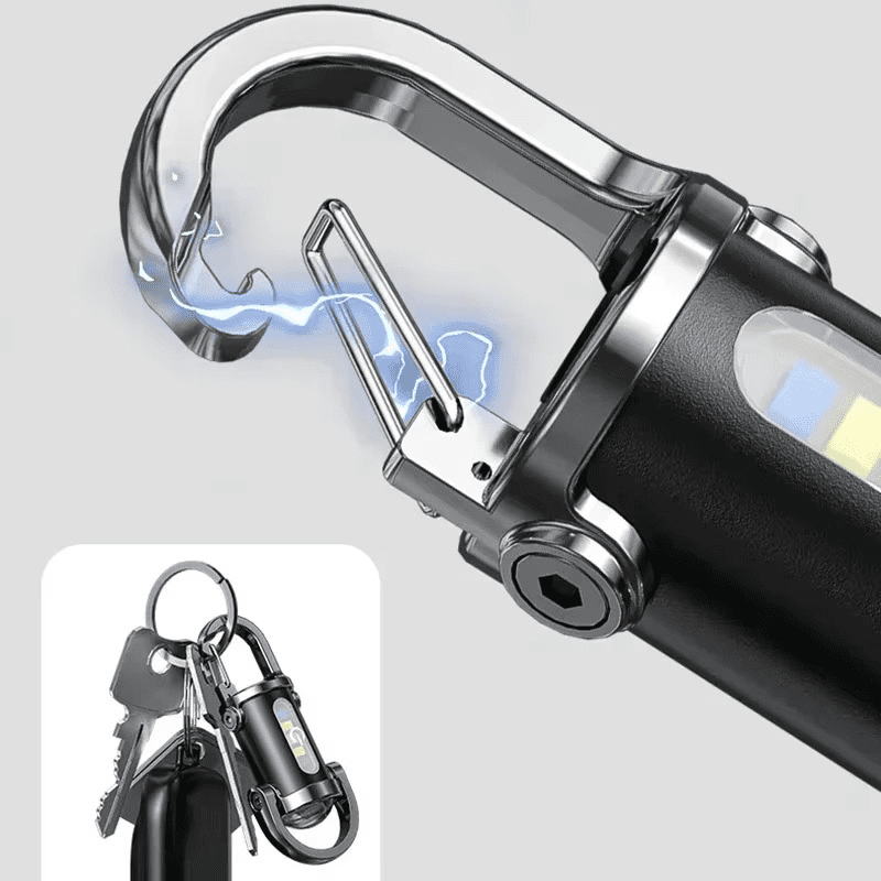 Lampe torche compacte Whoonly avec design portable et accroche porte-clés