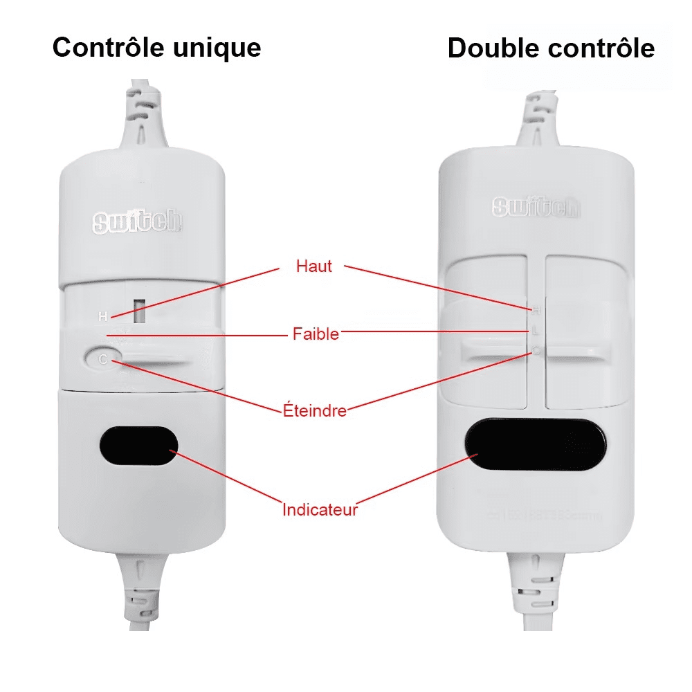 Couverture chauffante électrique avec thermostat automatique pour lit – Image 12