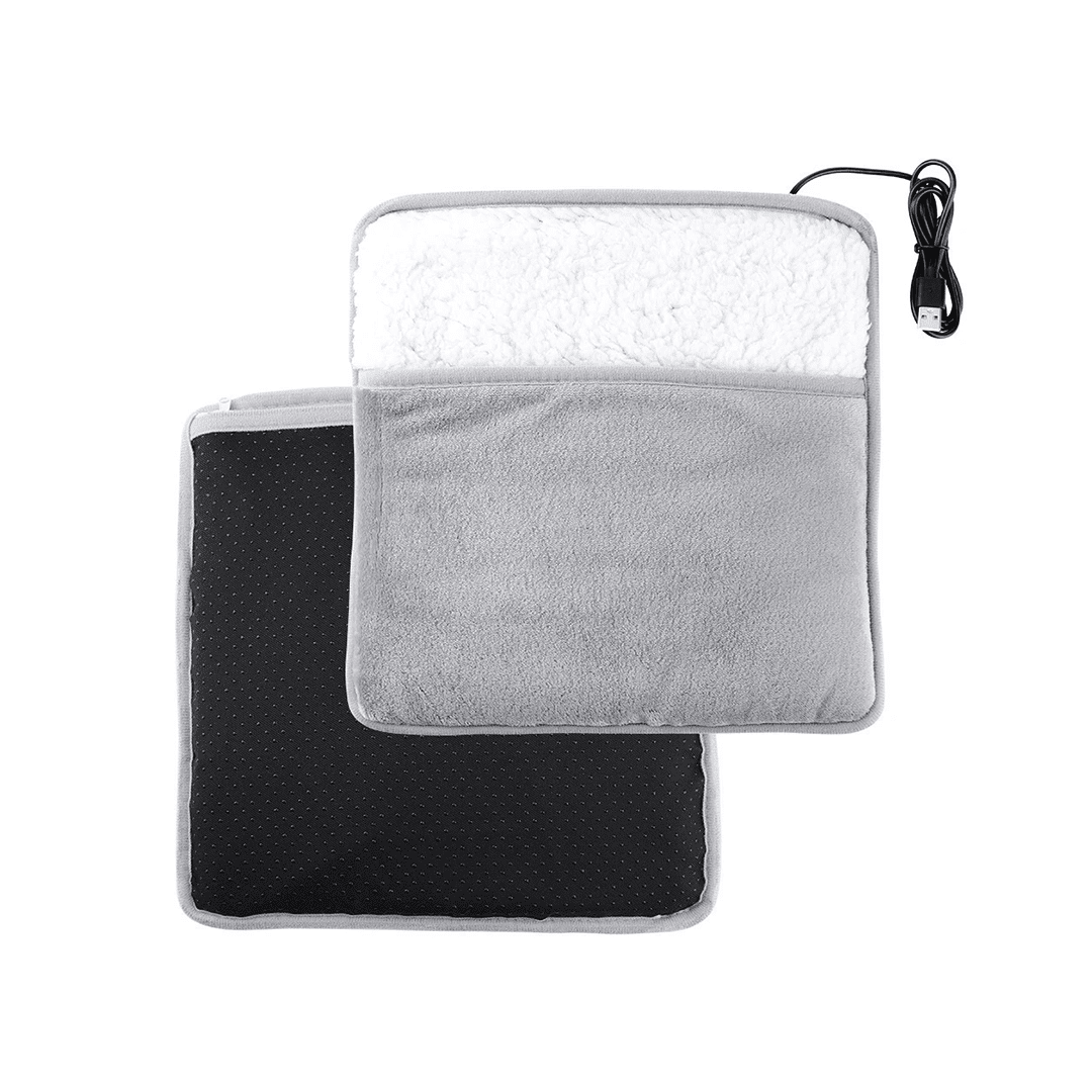 Couvre-pied chauffant usb en peluche