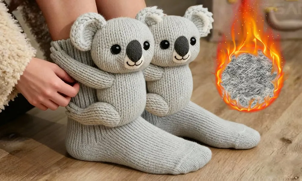 Rerocky™ HugHug Chaussette chaude avec animaux – Image 2
