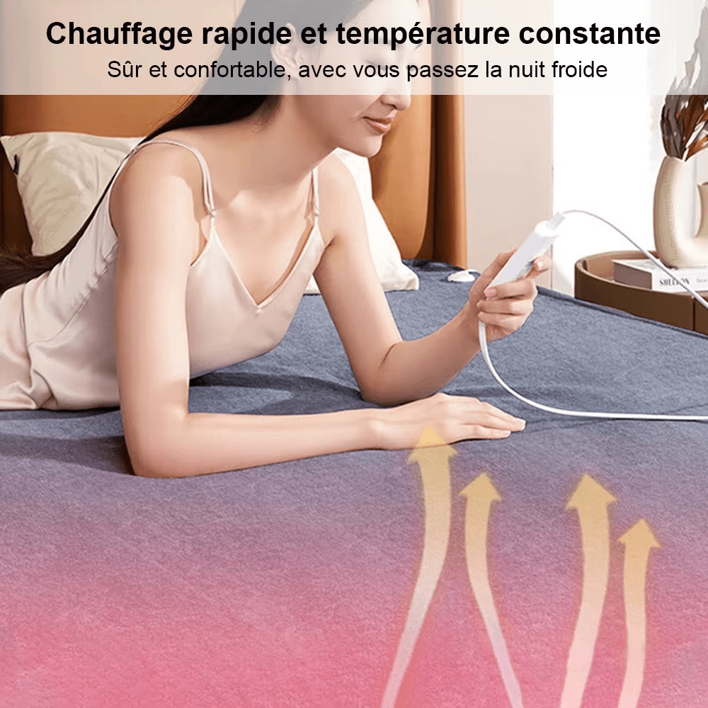 Couverture chauffante électrique avec thermostat automatique pour lit – Image 13