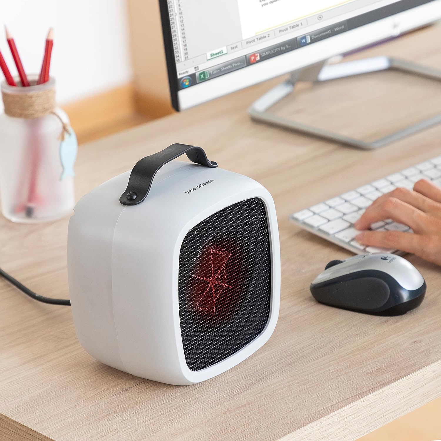 Mini radiateurs en céramique portables 500W silencieux – Image 2
