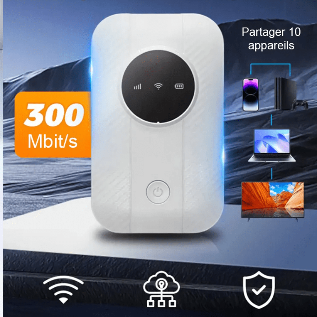 Vytsrd Routeur WiFi portable sans fil avec port USB Modem 4G 300Mbps – Image 5