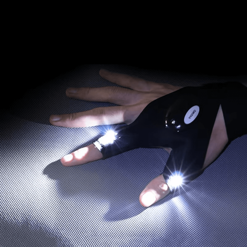 SuperGlove Gant demi-doigt à led mitaines imperméable – Image 7