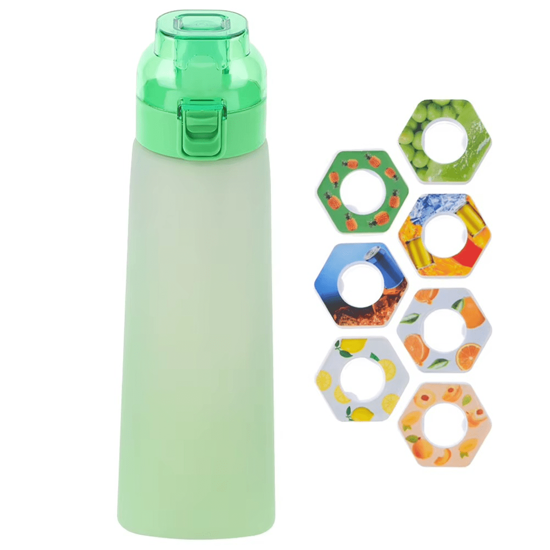 Bouteille posée sur un bureau en environnement de travail