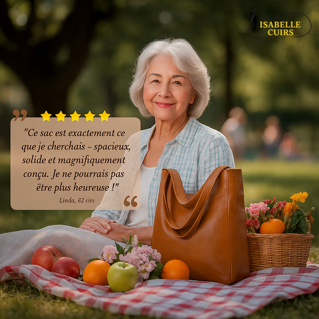 Sac Lorena en cuir chic vu de face