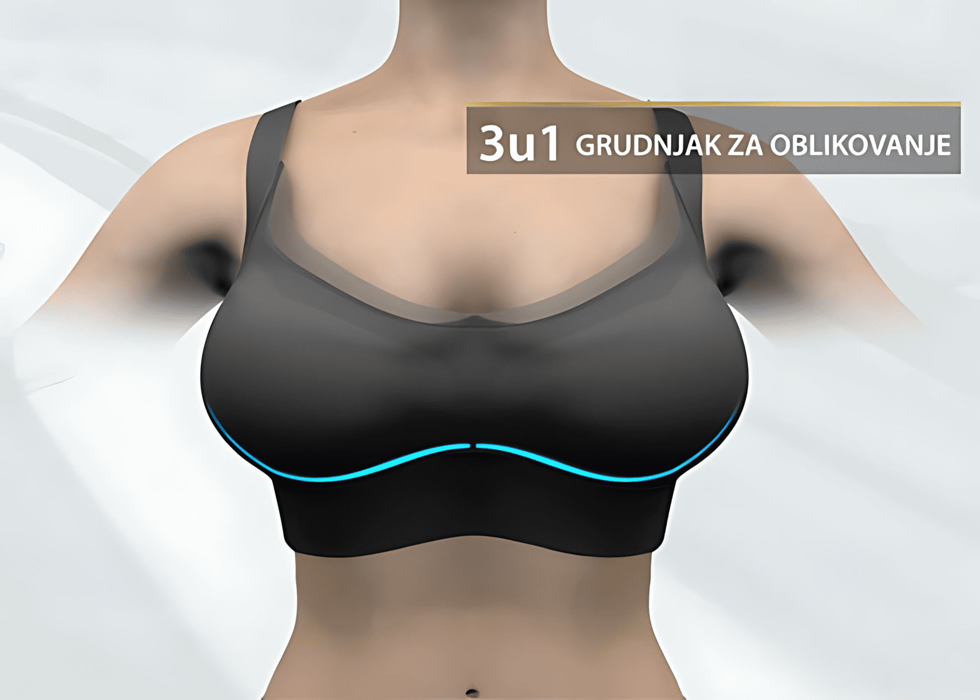 Misslim bra soutien-gorge gainant sans armature noir et chair x2 – Image 5