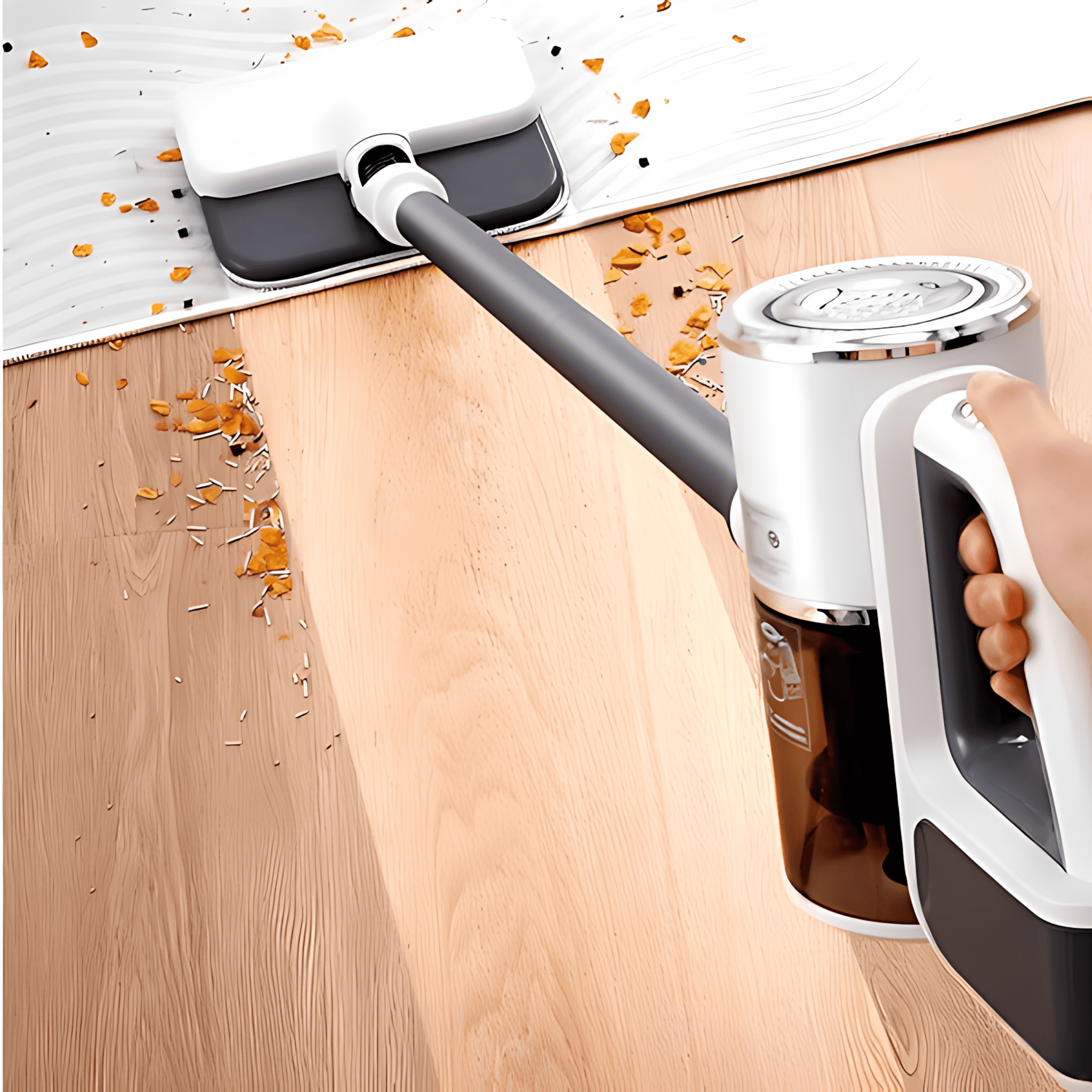 aspirateur balai osmo provacuum passant sous un meuble bas