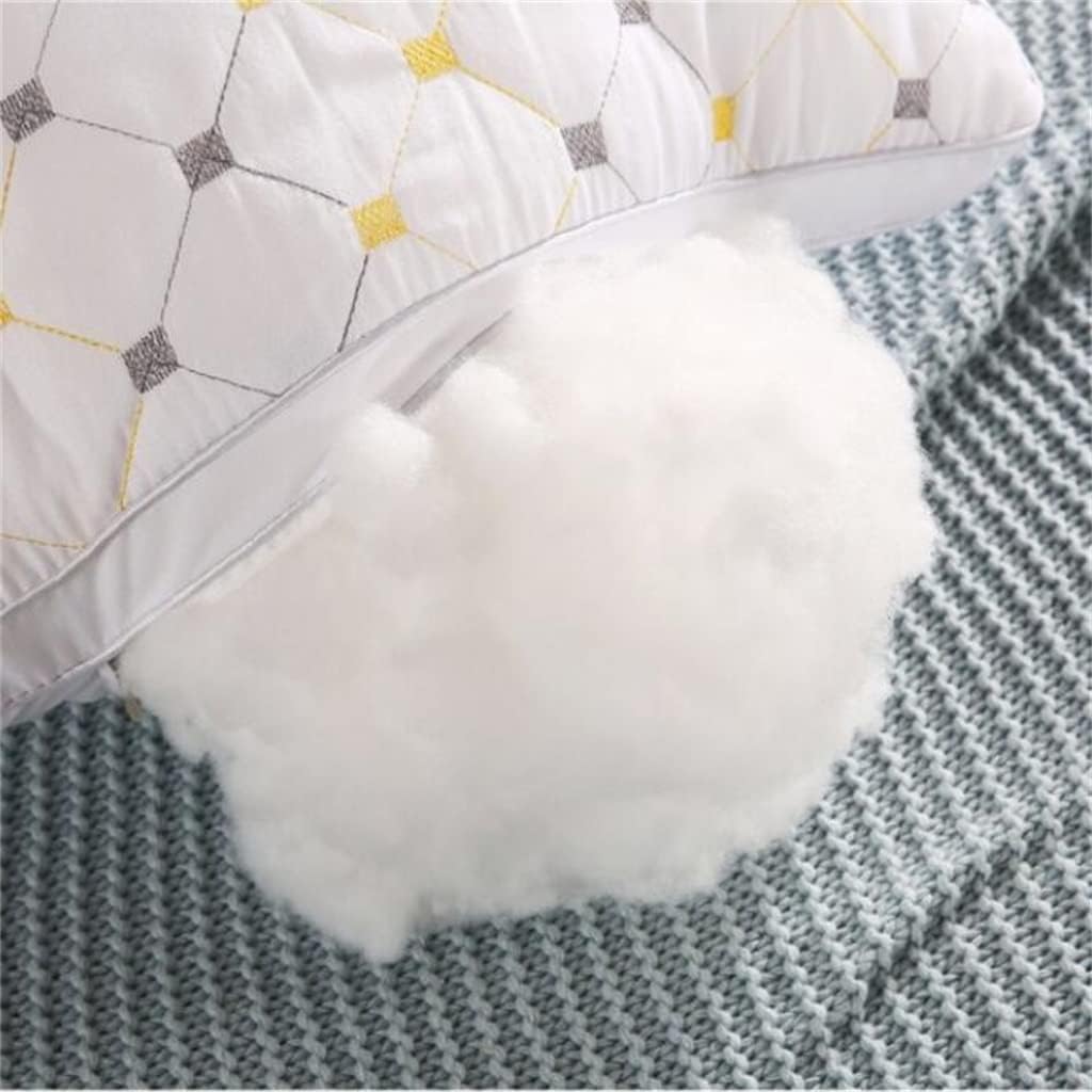 vue en coupe de la structure intérieure mousse et fibres de l’oreiller