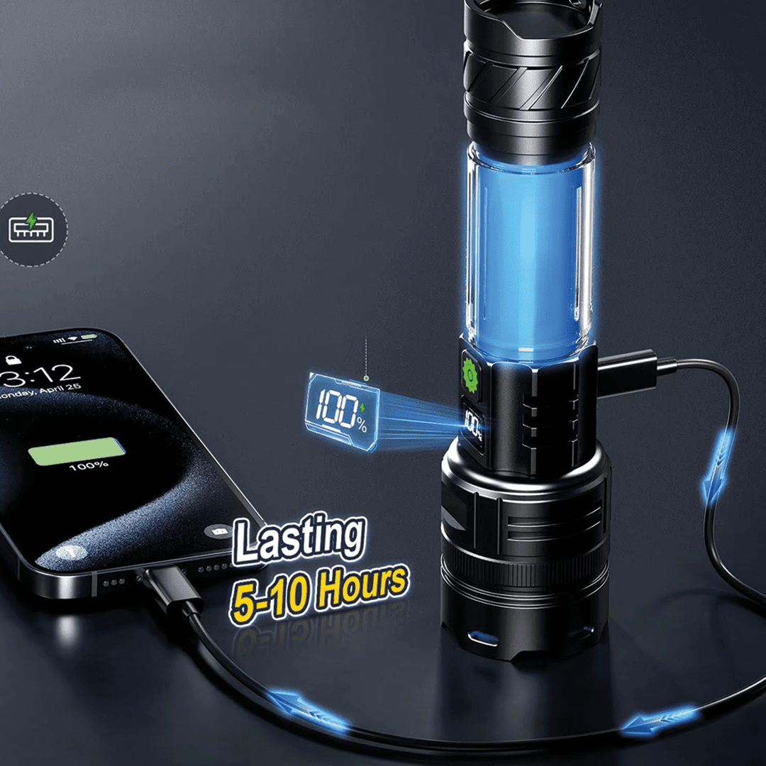 lampe utilisée pour éclairer une zone de camping de nuit