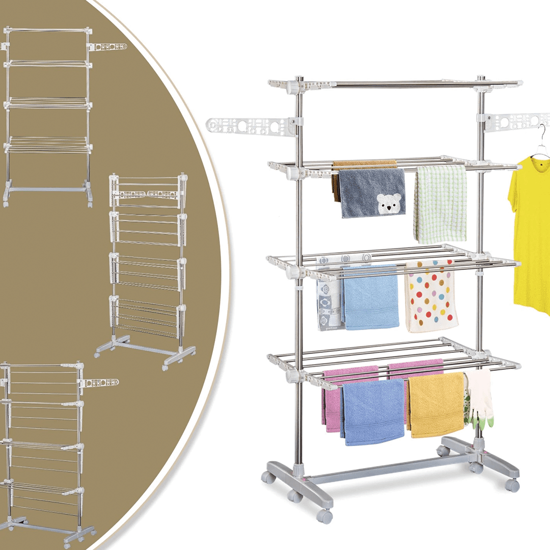 détail des plateaux modulables du séchoir à linge