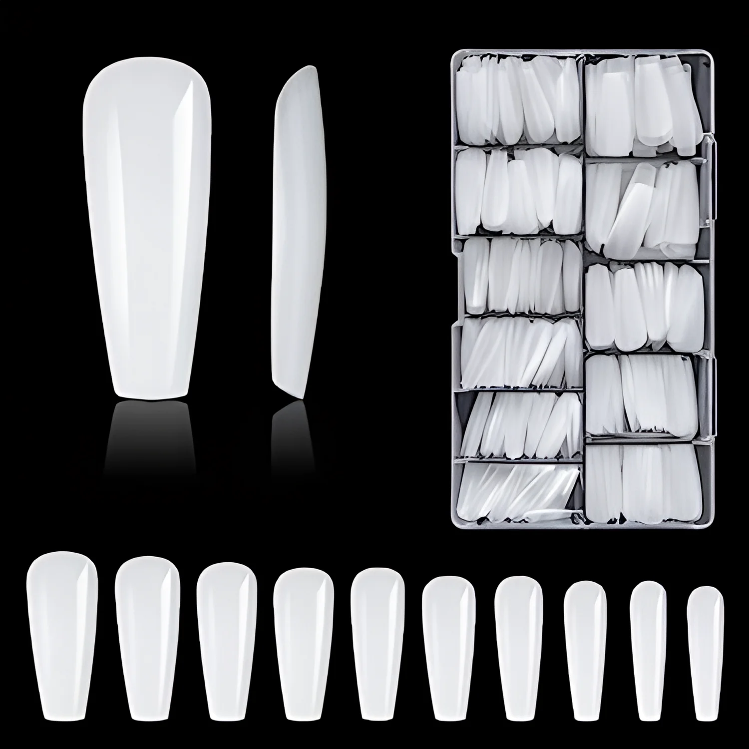 Capsules americaine ongles transparent - Blanc