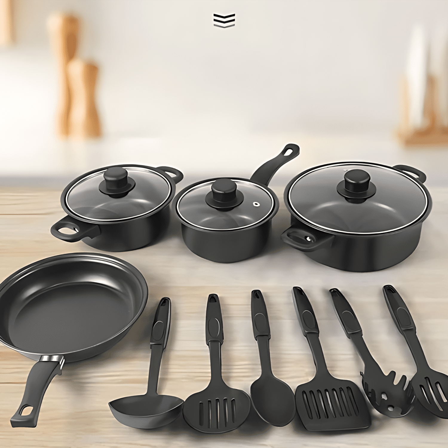 Pure ceramic Ensemble de 12 ustensiles de cuisine antiadhésifs – Image 2