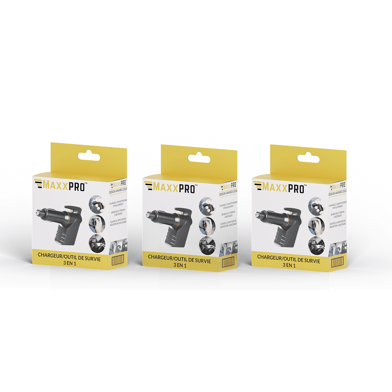 Brise vitre chargeur outil de survie 3 en 1 - maxxpro – Image 9