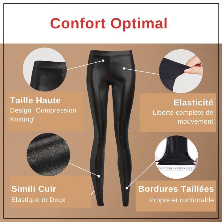 Legging en simili cuir extensible - otalie – Image 6